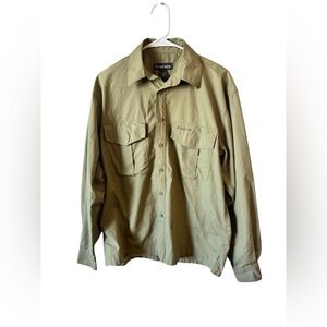 Simms Khaki EbbTide Fishing Outdoor Vented Shirt- Men’s M